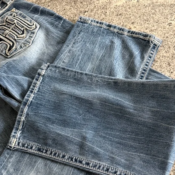 Miss Me Gone Mayhem Slim Wide Mid Rise Sz 29 x 34 - Picture 6 of 11